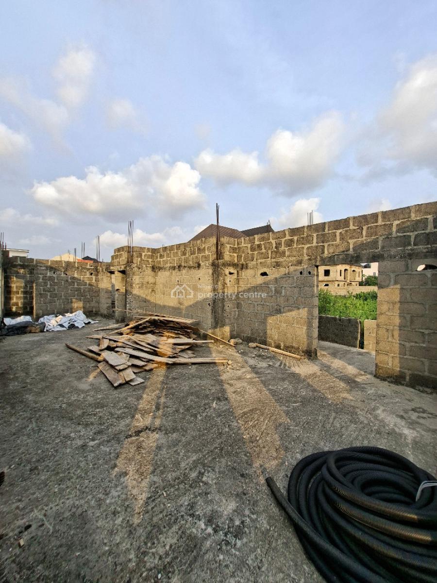 Uncompleted 5bedroom Duplex with 3units 2bed, Peace Estate, Ago Palace, Isolo, Lagos, Detached Duplex for Sale