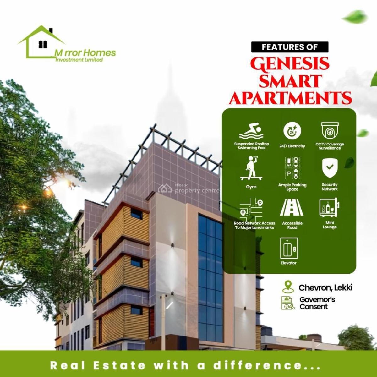 Premium Luxury 2 Bed Apartment + Gym, Lounge, Elevator & Rooftop Pool, Chevron Drive, Lekki, Lagos, Flat / Apartment for Sale