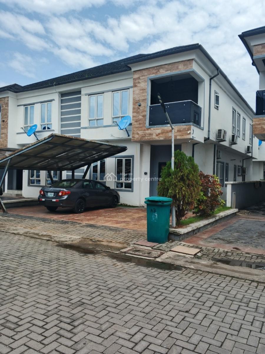 Fully Furnished & Serviced Luxury 4 Bedrooms Semi Duplex with Bq, Victoria Bay 2 Estate Osapa Shoprite Road, Lekki, Lagos, Semi-detached Duplex for Rent
