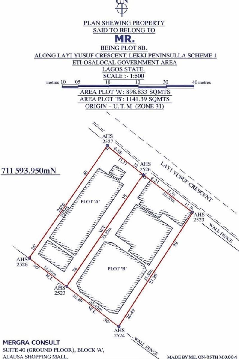 1141.39 Sqms Plot of Land, Lekki Phase 1, Lekki, Lagos, Land Joint Venture