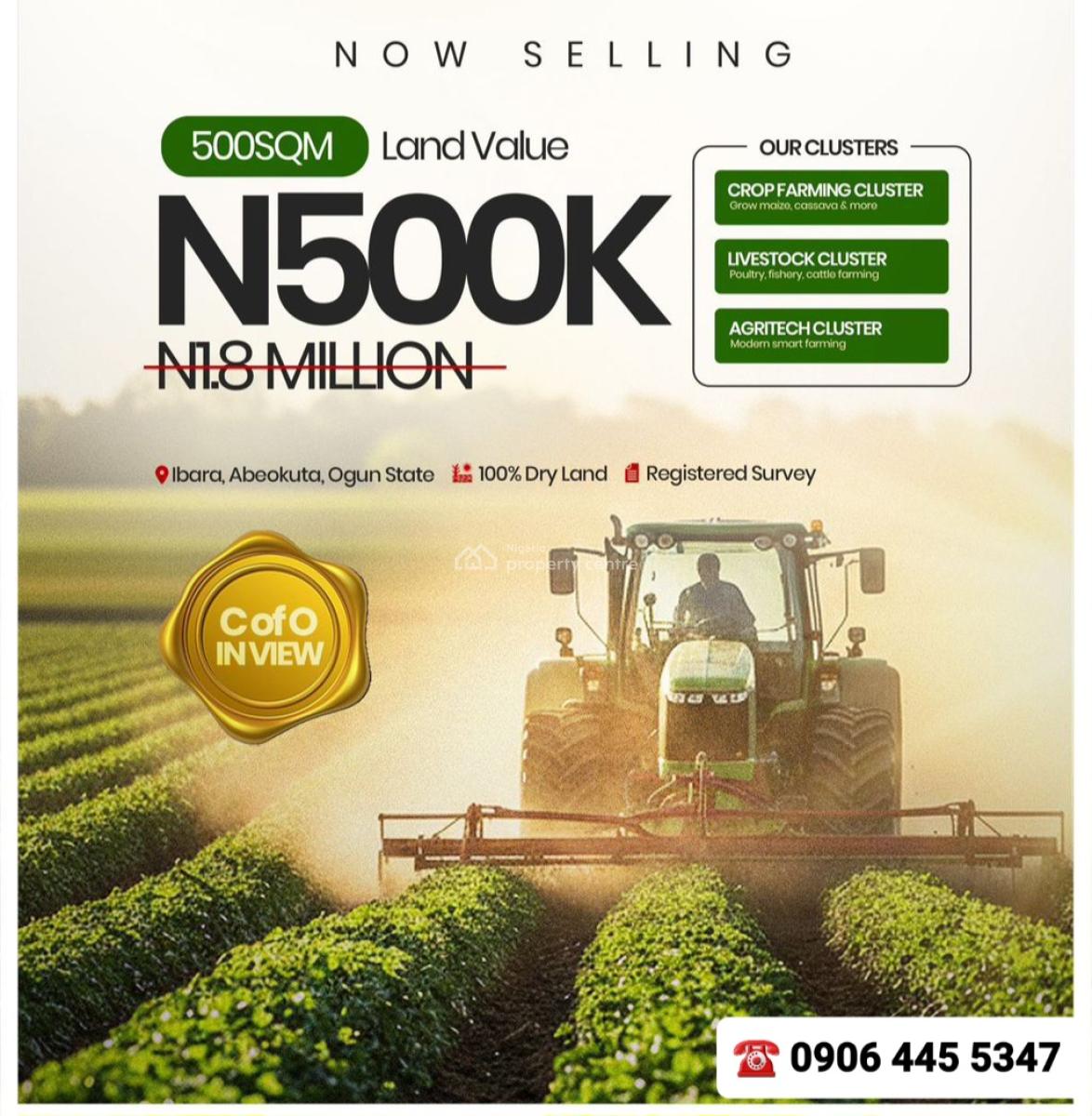 Plots and Acres of Farmlands, Ilewo-orile, Ibara, Abeokuta North, Ogun, Commercial Land for Sale
