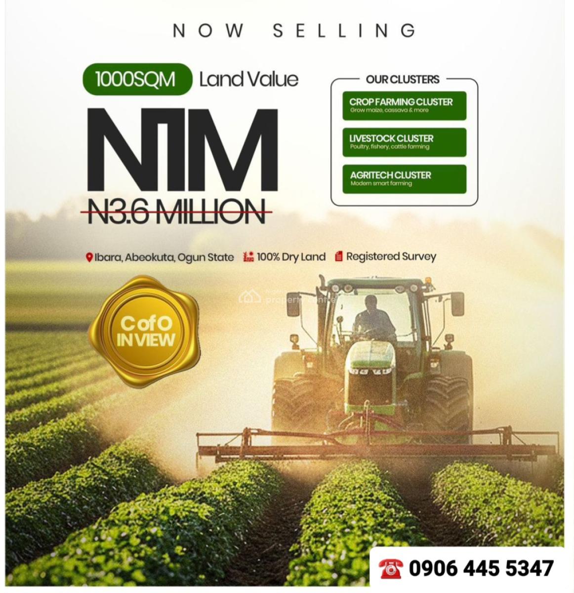 Plots and Acres of Farmlands, Ilewo-orile, Ibara, Abeokuta North, Ogun, Commercial Land for Sale