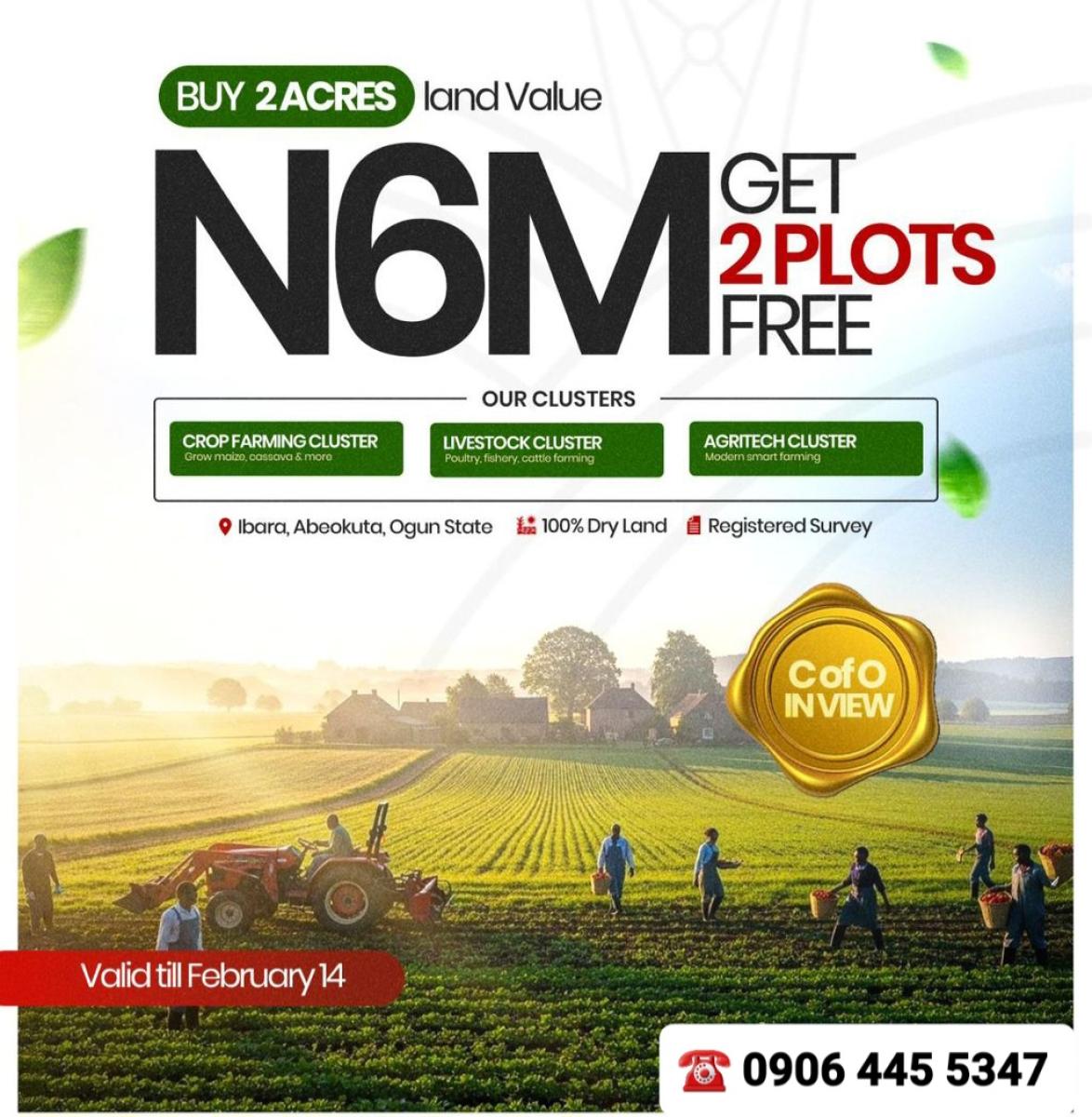 Plots and Acres of Farmlands, Ilewo-orile, Ibara, Abeokuta North, Ogun, Commercial Land for Sale