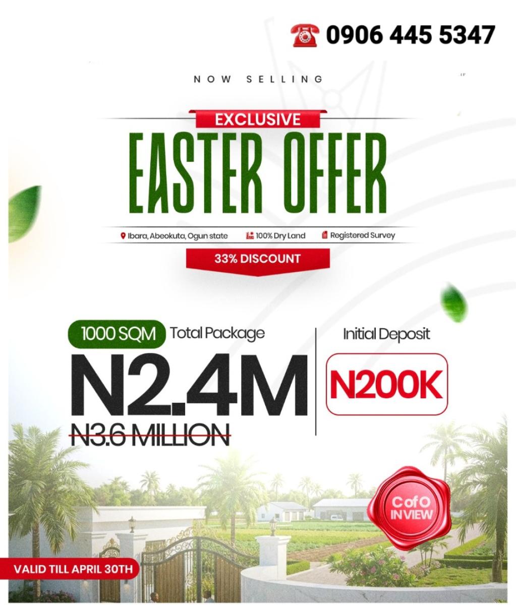 Plots and Acres of Farmlands, Ilewo-orile, Ibara, Abeokuta North, Ogun, Commercial Land for Sale