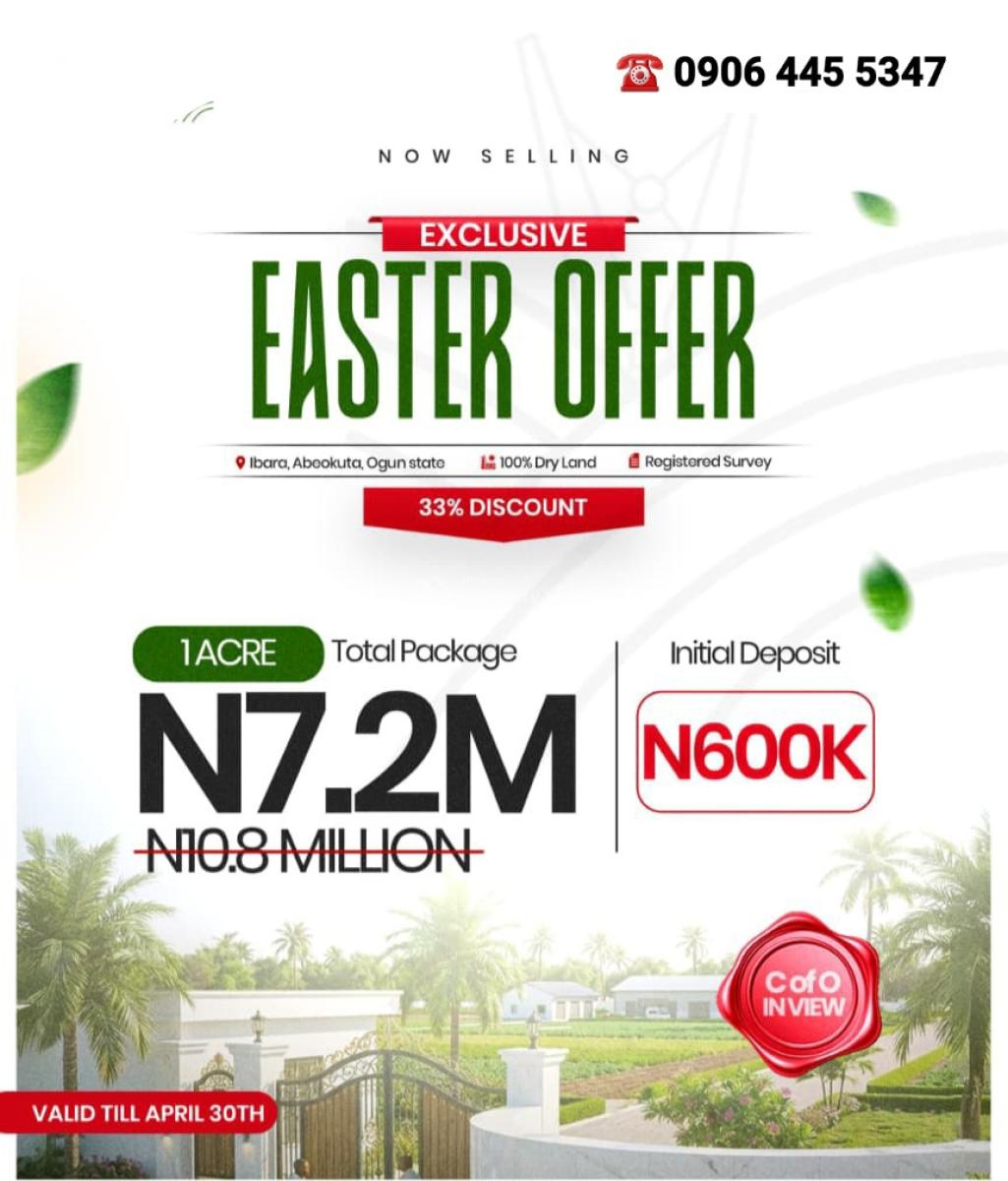 Plots and Acres of Farmlands, Ilewo-orile, Ibara, Abeokuta North, Ogun, Commercial Land for Sale