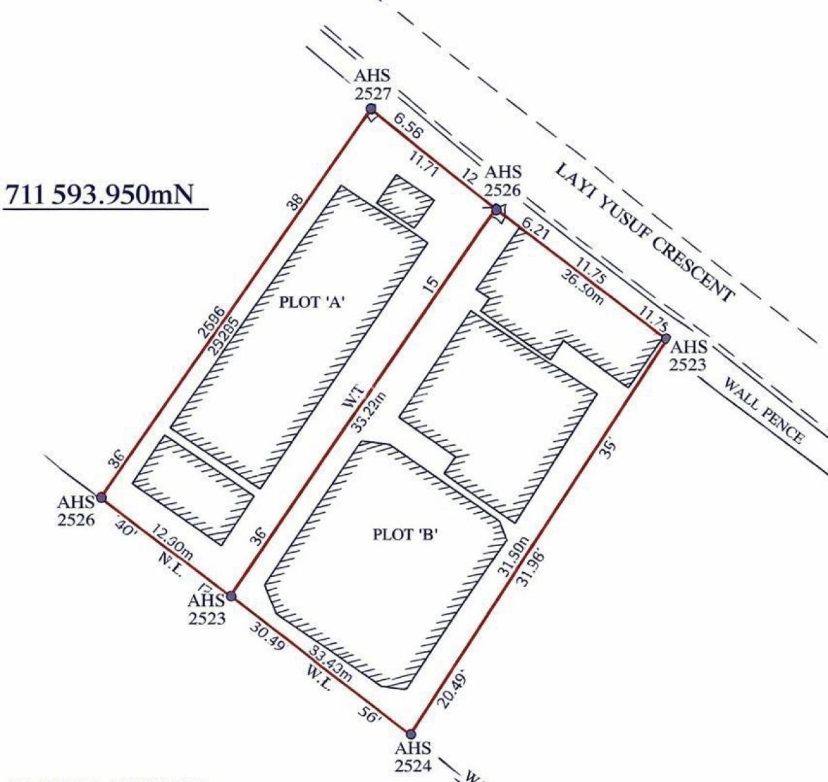 1141.39sm Plot, Layi Yusuf Crescent, Lekki Phase 1, Lekki, Lagos, Mixed-use Land for Sale