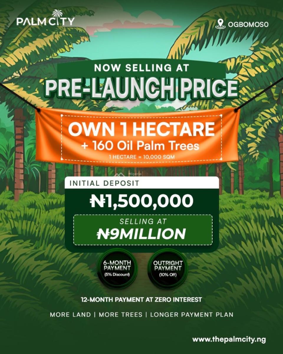 Palm City/ Oil Farm Estate, Ogbomosho South, Oyo, Industrial Land for Sale