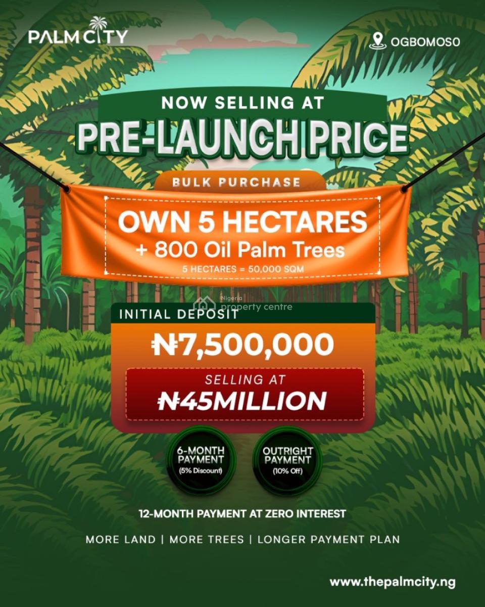 Palm City/ Oil Farm Estate, Ogbomosho South, Oyo, Industrial Land for Sale