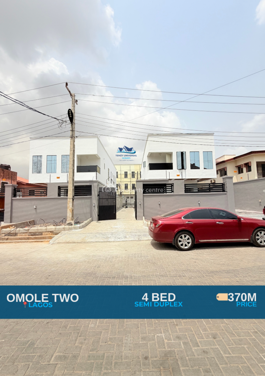 Newly Built 4 Bedroom Semi Detached Duplex in a Secured Estate, Omole Phase 2, Ikeja, Lagos, Semi-detached Duplex for Sale