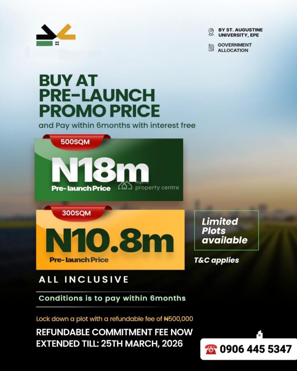 Plots of Land, By St Augustine University, Epe, Lagos, Residential Land for Sale