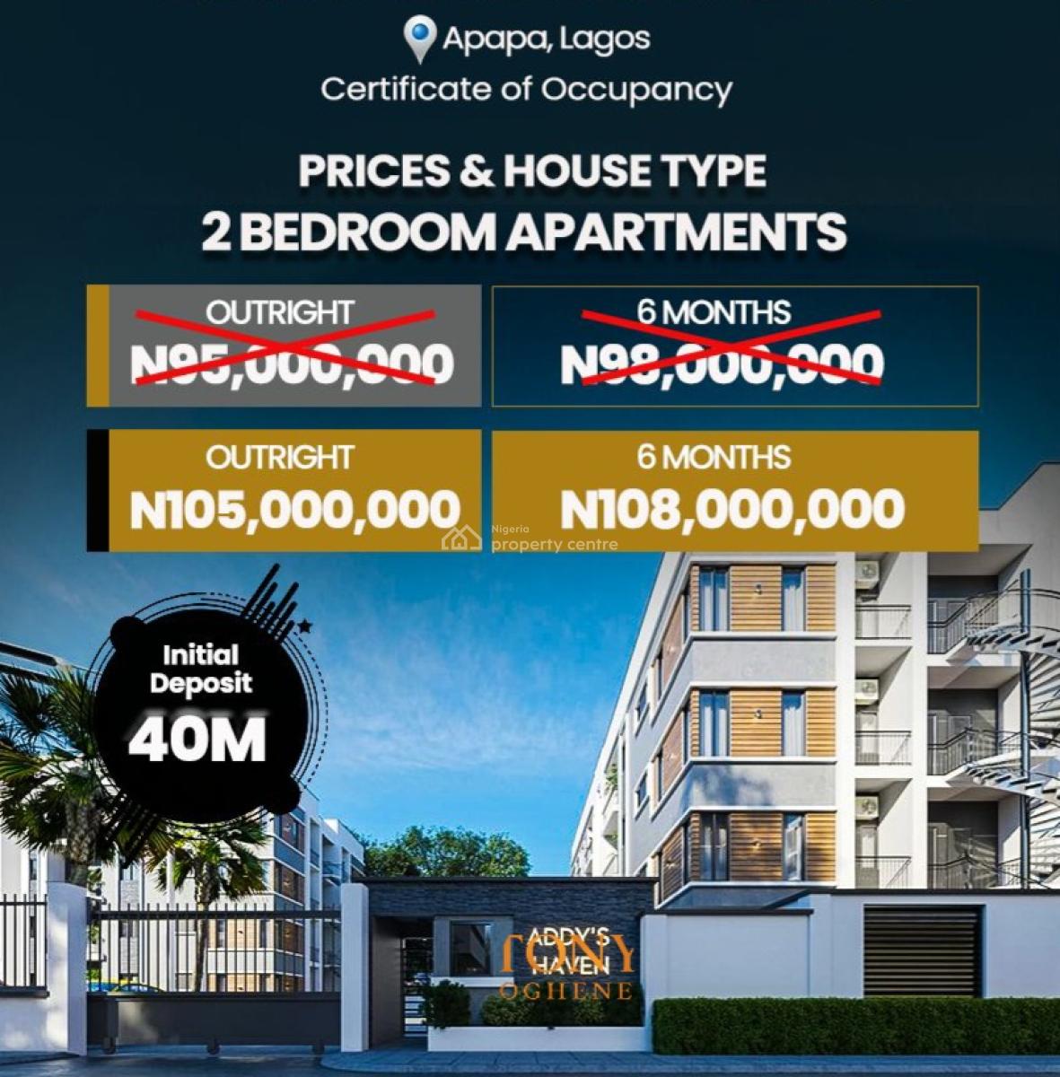2 Bedroom Apartments in Pelewura, Apapa Lagos, Pelewura, Apapa, Lagos, Block of Flats for Sale