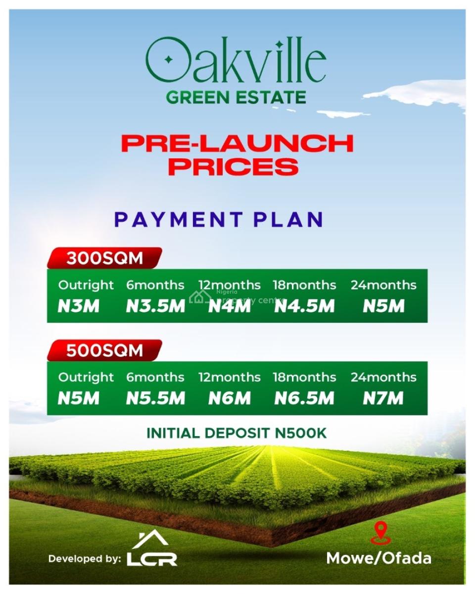 Land, Oakville Green Estate, Near Sagamu Interchange, Mowe Ofada, Ogun, Land for Sale
