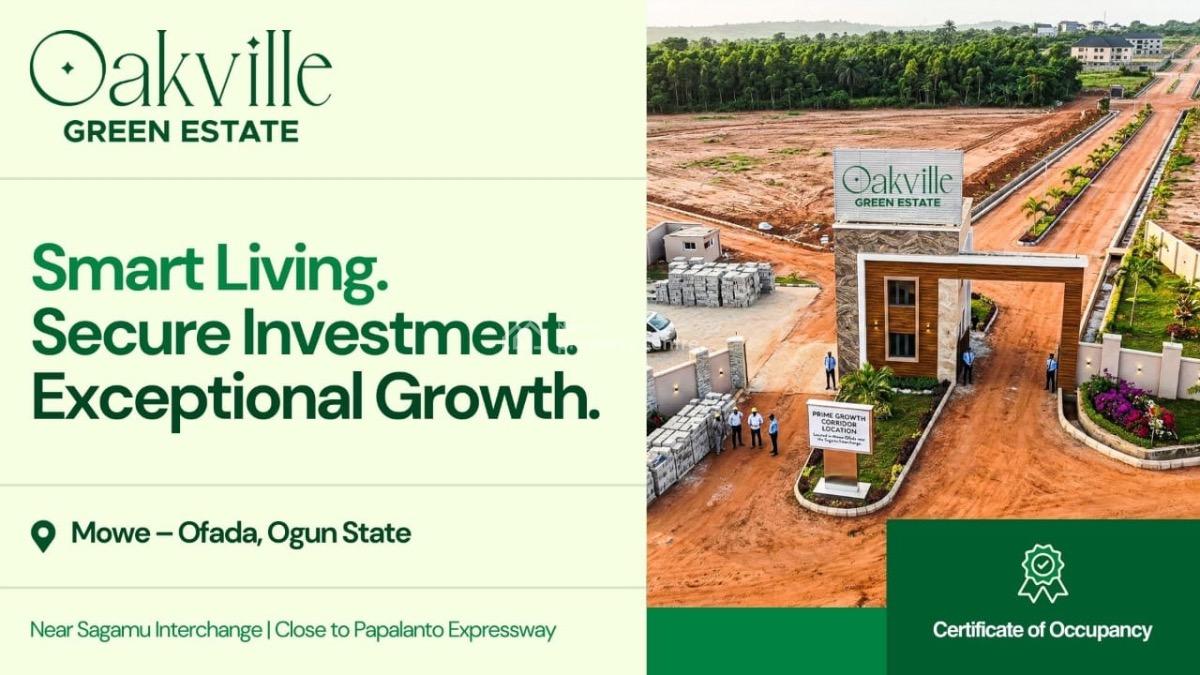 Land, Oakville Green Estate, Near Sagamu Interchange, Mowe Ofada, Ogun, Land for Sale