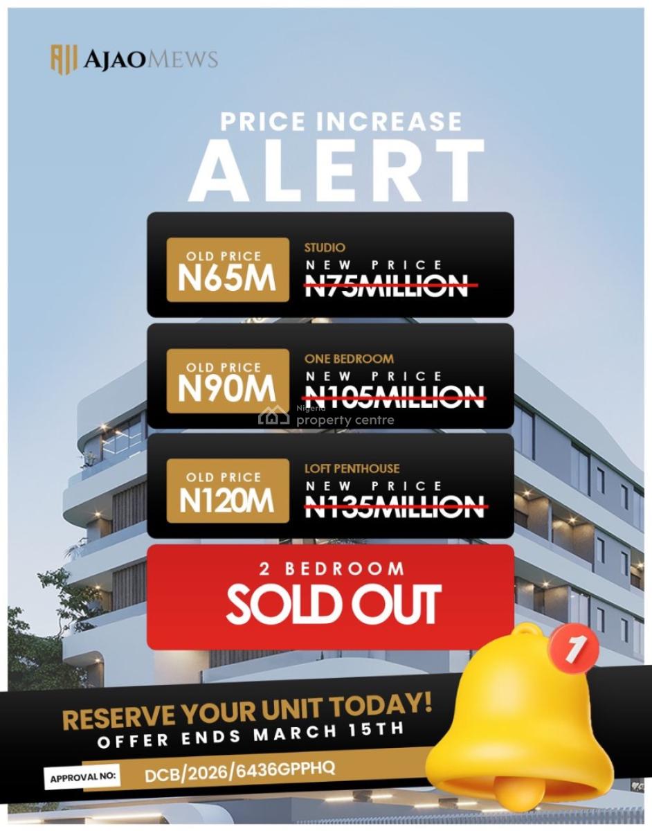 Exclusive 1 Bedroom at Pre Launch Access, Ajao Estate, Ikeja, Lagos, Flat / Apartment for Sale