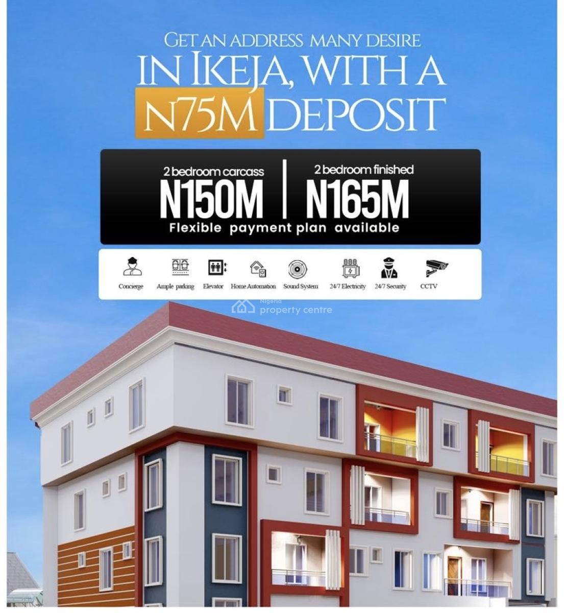 Premium 2 Bedroom Apartment, Adeniyi Jones, 10mins Drive Away From Mma (international Airport), Ikeja, Lagos, Block of Flats for Sale
