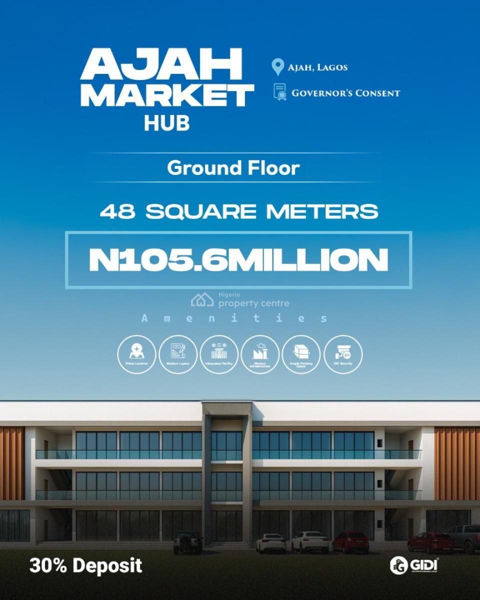 Shop with Governors Consent at Ajah Market Hub, Ajah Lekki-epe Expressway, Ajah, Lagos, Plaza / Complex / Mall for Sale