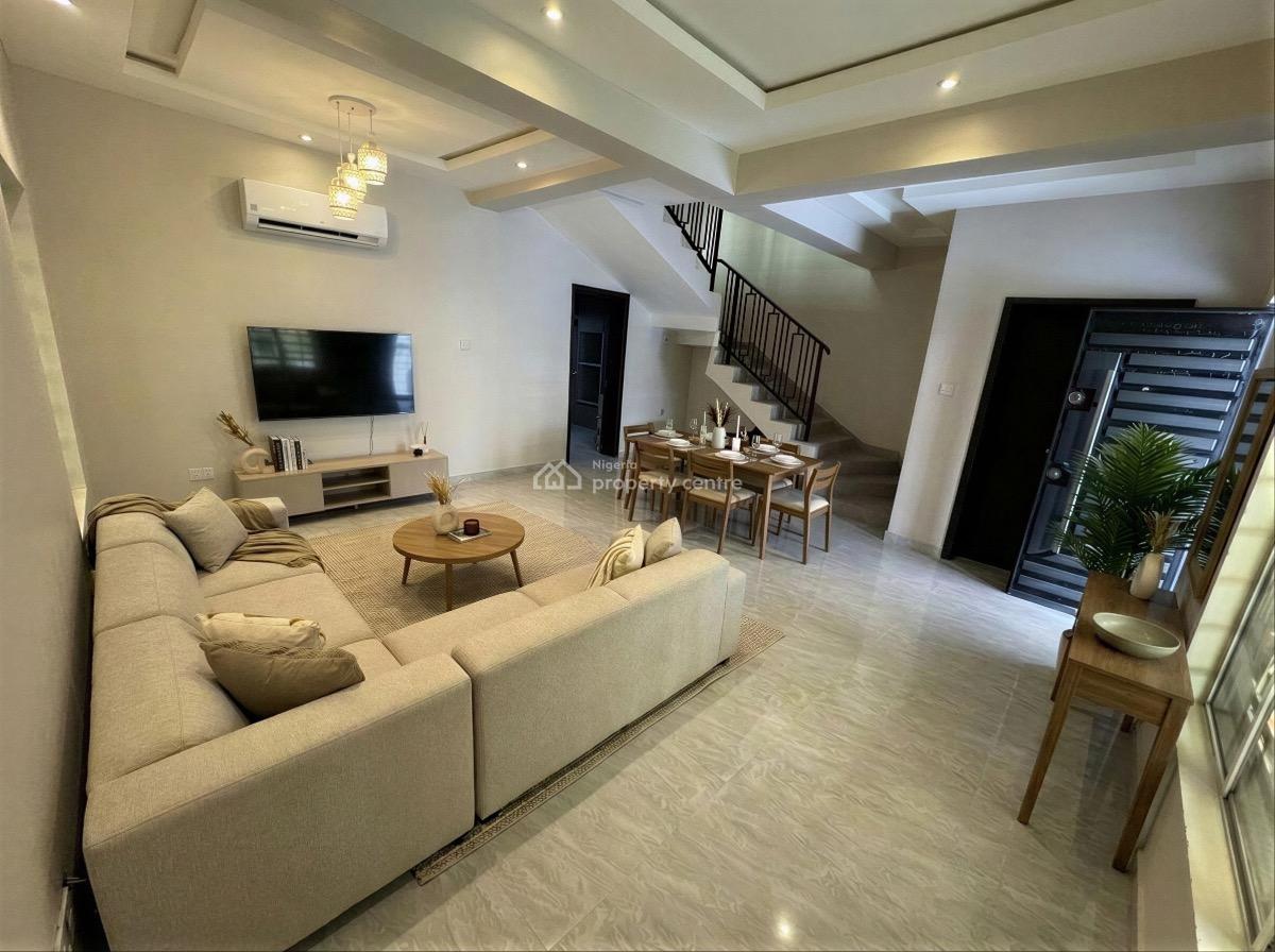 a Very Spacious 3 Bedrooms Terraced Duplex with Bq Fully Serviced Esta, By Whitesand School, 10 Min Drive to Eko Hotel Via The Coastal Road, Ikate, Lekki, Lagos, Terraced Duplex for Rent