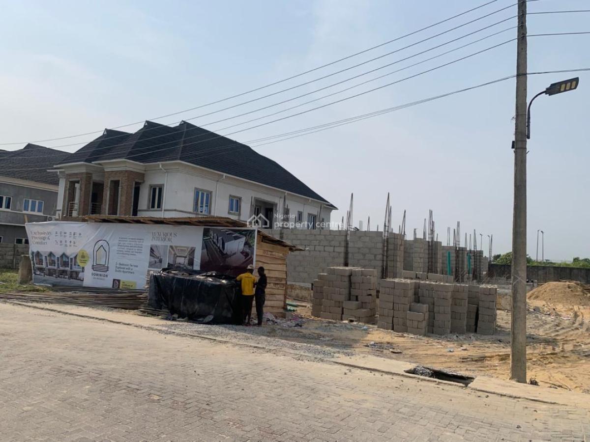 Exquisite 3 Bedroom Terrace Duplex with a Studio Apartment Unit, 15mins Drive to Vi, Atican Beachview Estate, Lekki, Lagos, Terraced Duplex for Sale