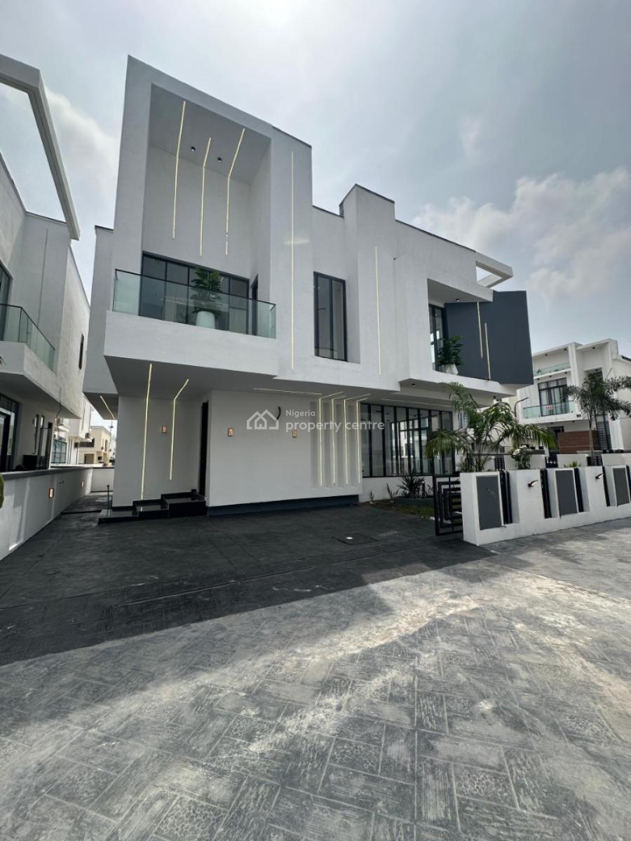 Enormous 5 Bedroom Duplex with a Bq and a Beautiful Garden, Chevron, Lekki, Lagos, Detached Duplex for Sale