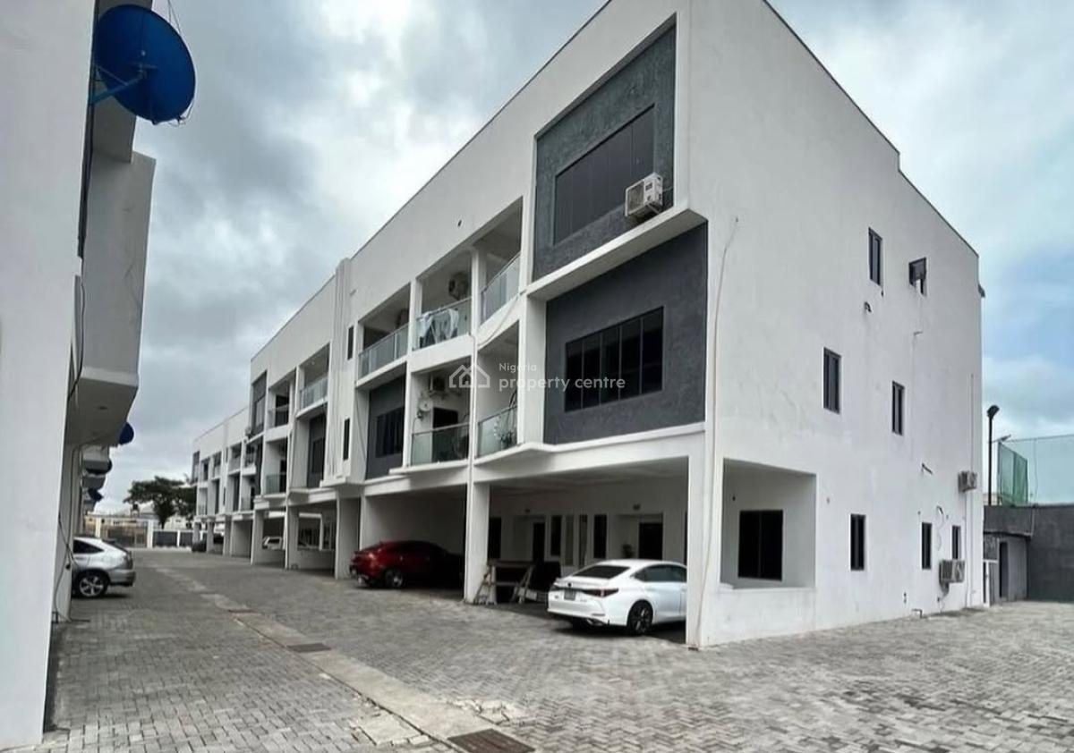 Serviced 4 Bedroom En-suite Terraced Duplex with an Enclosed Fitted Kitchen, Ikate Elegushi, Lekki, Lagos, Terraced Duplex for Rent