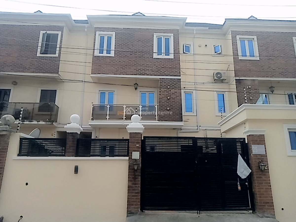 a Neatly and Massively Built 4 Bedroom Terraced Duplex and a Bq, Osapa, Lekki, Lagos, Terraced Duplex for Rent