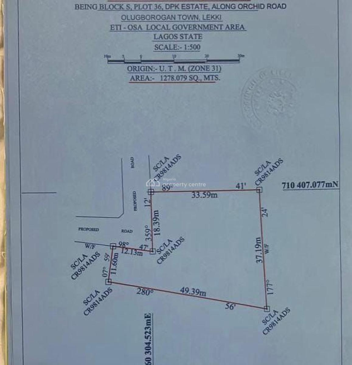 Developer Delight1278sqm Bareland, Dpk Estate, Orchid Road, Lekki Phase 2, Lekki, Lagos, Residential Land for Sale