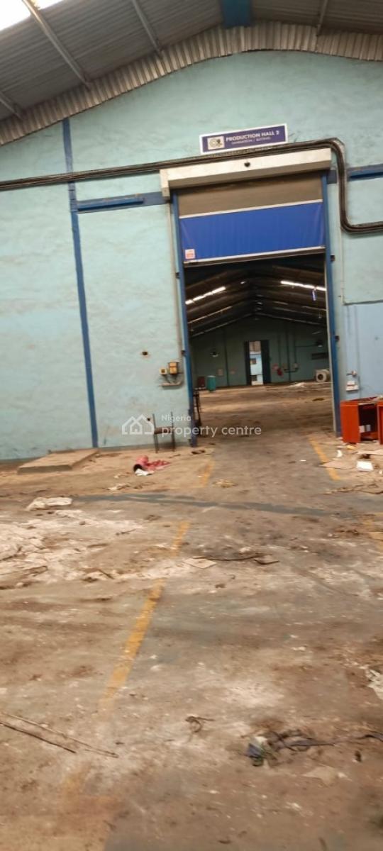 2 Bay Warehouses Sitting 8000sqm Administrative Office  on 1200sqm, Kola Alagbado Express Way, Ikeja, Lagos, Warehouse for Sale