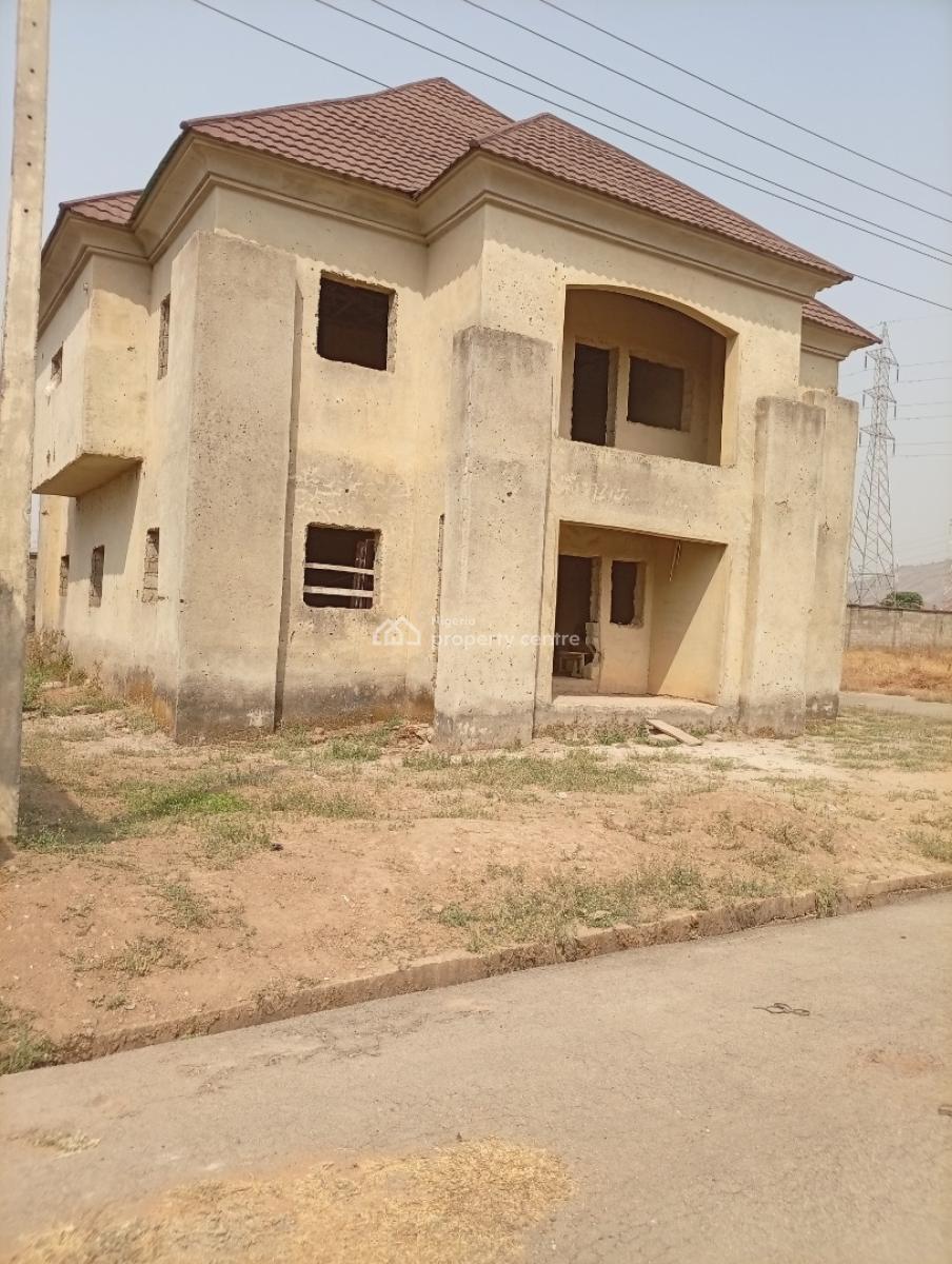 5 Bedroom Detached Duplex & 1 Room Bq Semifinished, Phase 4, Kubwa, Abuja, Detached Duplex for Sale
