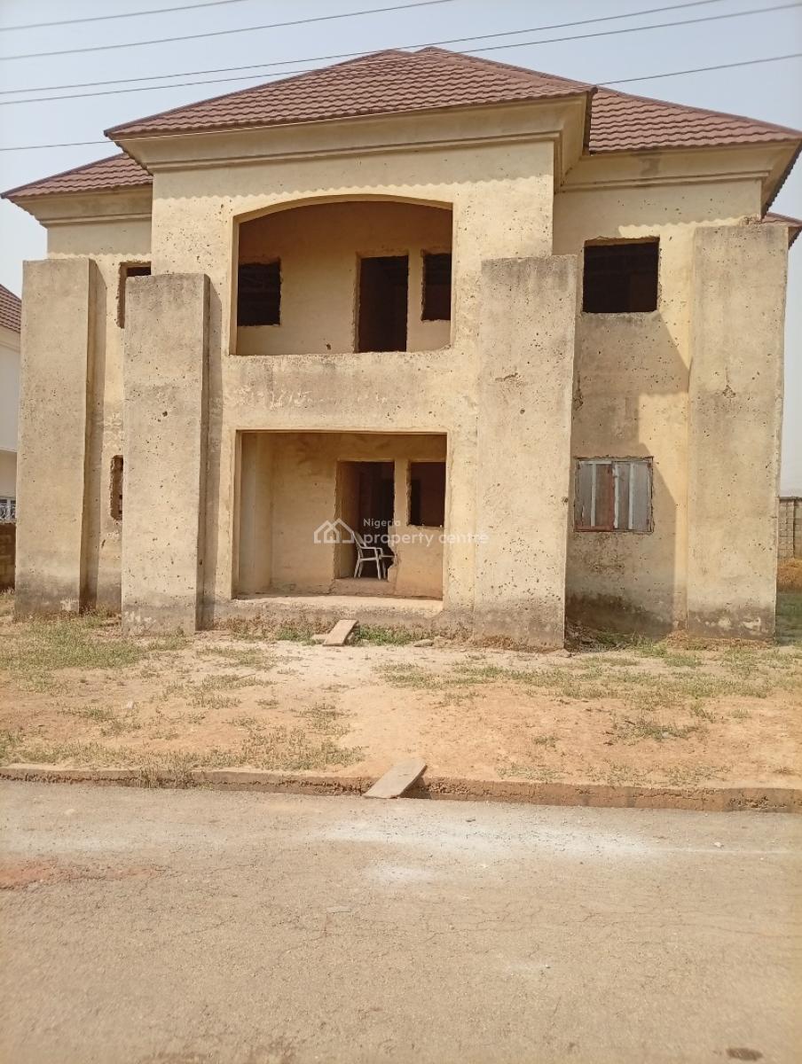 5 Bedroom Detached Duplex & 1 Room Bq Semifinished, Phase 4, Kubwa, Abuja, Detached Duplex for Sale