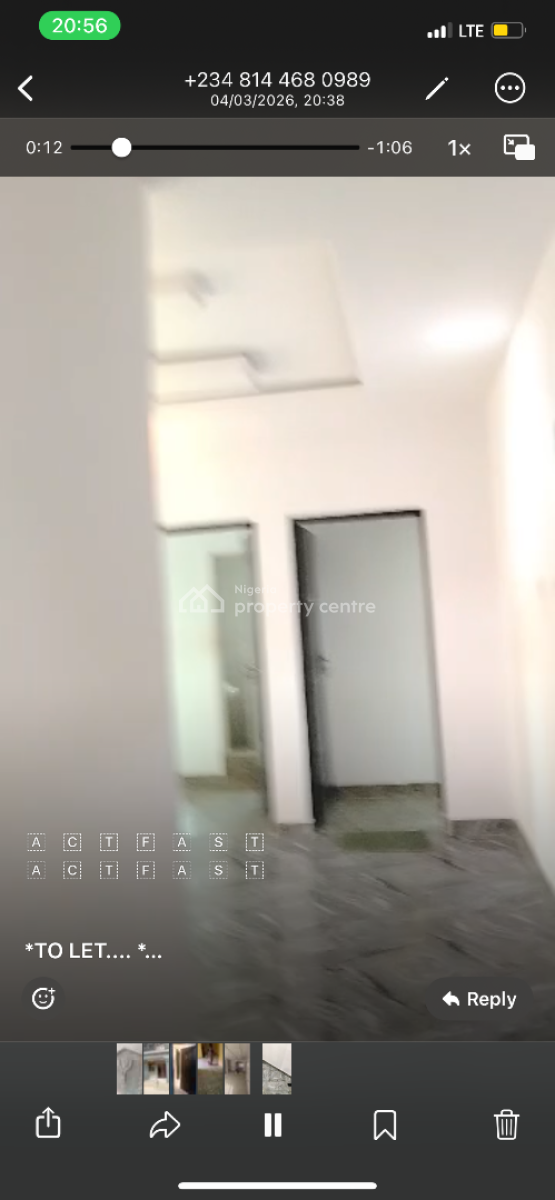 Newly Built 2 Bedroom Flat with 2 Toilets, Off Governors Road, Ikotun, Lagos, Flat / Apartment for Rent