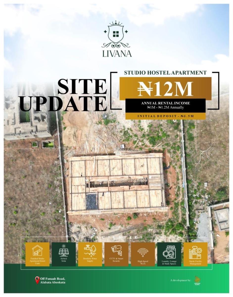 Most Affordable Studio Apartments in an Open Area, Funaab Federal University of Agriculture Abeokuta Ogun State, Abeokuta North, Ogun, Self Contain (single Rooms) for Sale