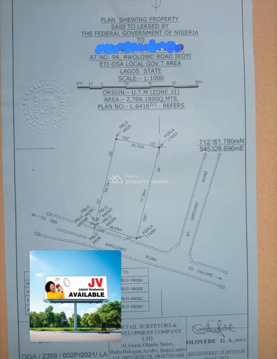 2766 Bareland, South West, Ikoyi, Lagos, Mixed-use Land Joint Venture