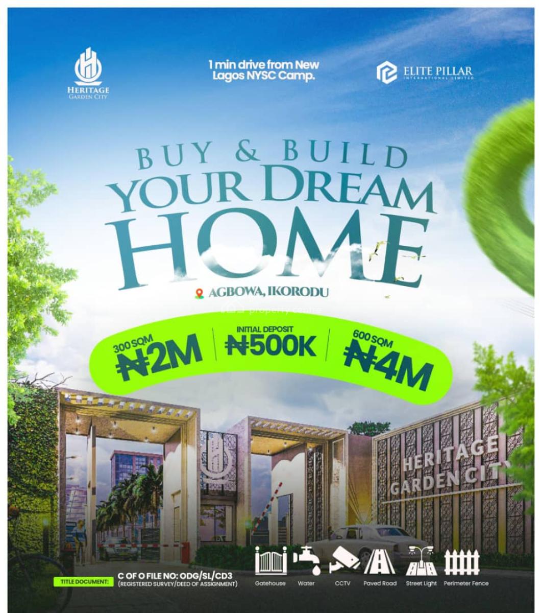 Eco-luxury Residential Estate Designed for Smart Investors, Adjacent New Nysc Oritention Camp & Beside Chois Garden City, Agbowa, Ikorodu, Lagos, Land for Sale