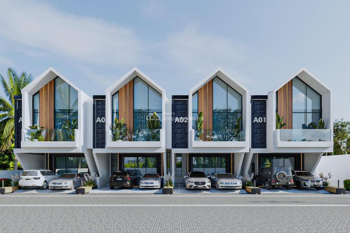 Most Afforable Luxury 3 Bedroom Duplex Plus Bq in a Secured Estate, in a Secured Estate & Adjacent Coaster Road, 15 Mins Drive to Vi, Ajah, Lagos, Terraced Duplex for Sale