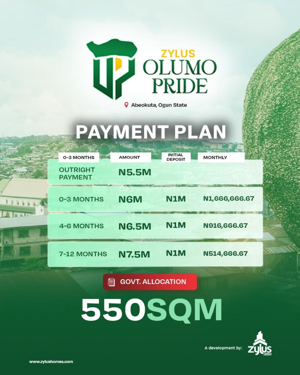 Luxury Buy & Build Plots of Land with C of O, Zylus Olumo Pride, Abeokuta South, Ogun, Residential Land for Sale