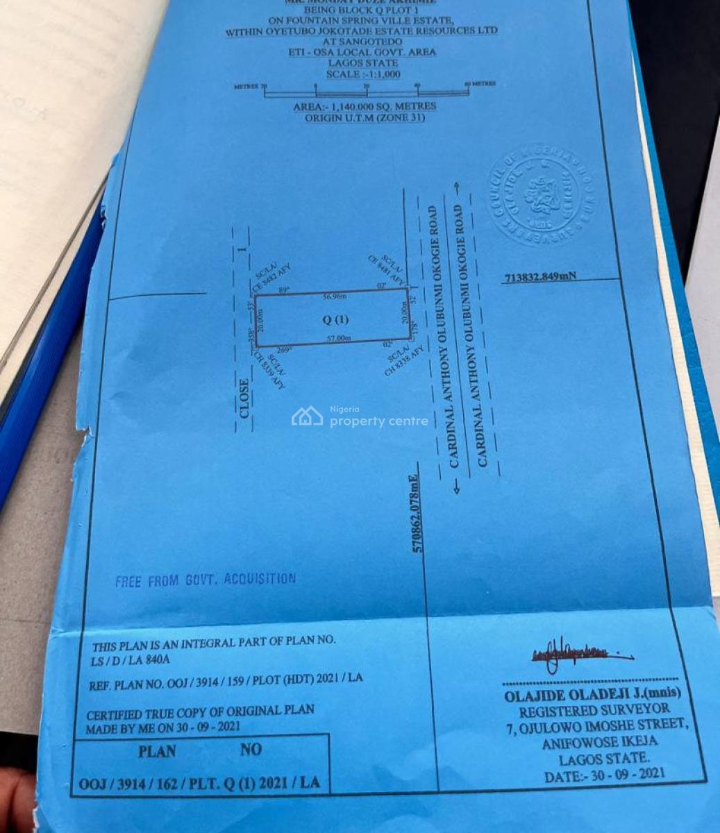 Jv Brief  Size of Land: 1140sqm, Ajah, Lagos, Land Joint Venture