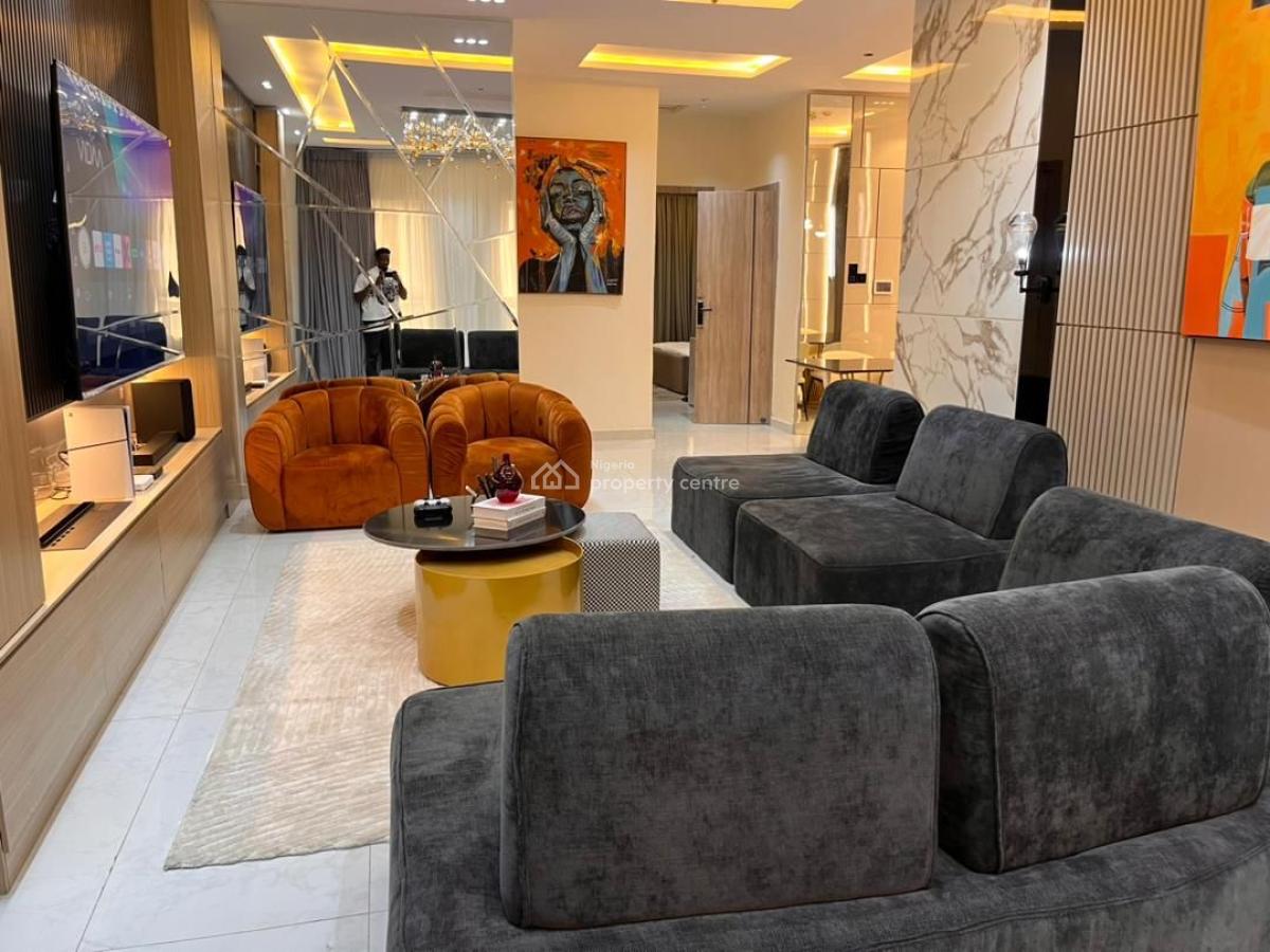 Spacious Two  Bedrooms Apartment with Ps5 and Balcony in a Sec, Lekki Phase 1, Lekki, Lagos, Flat / Apartment Short Let