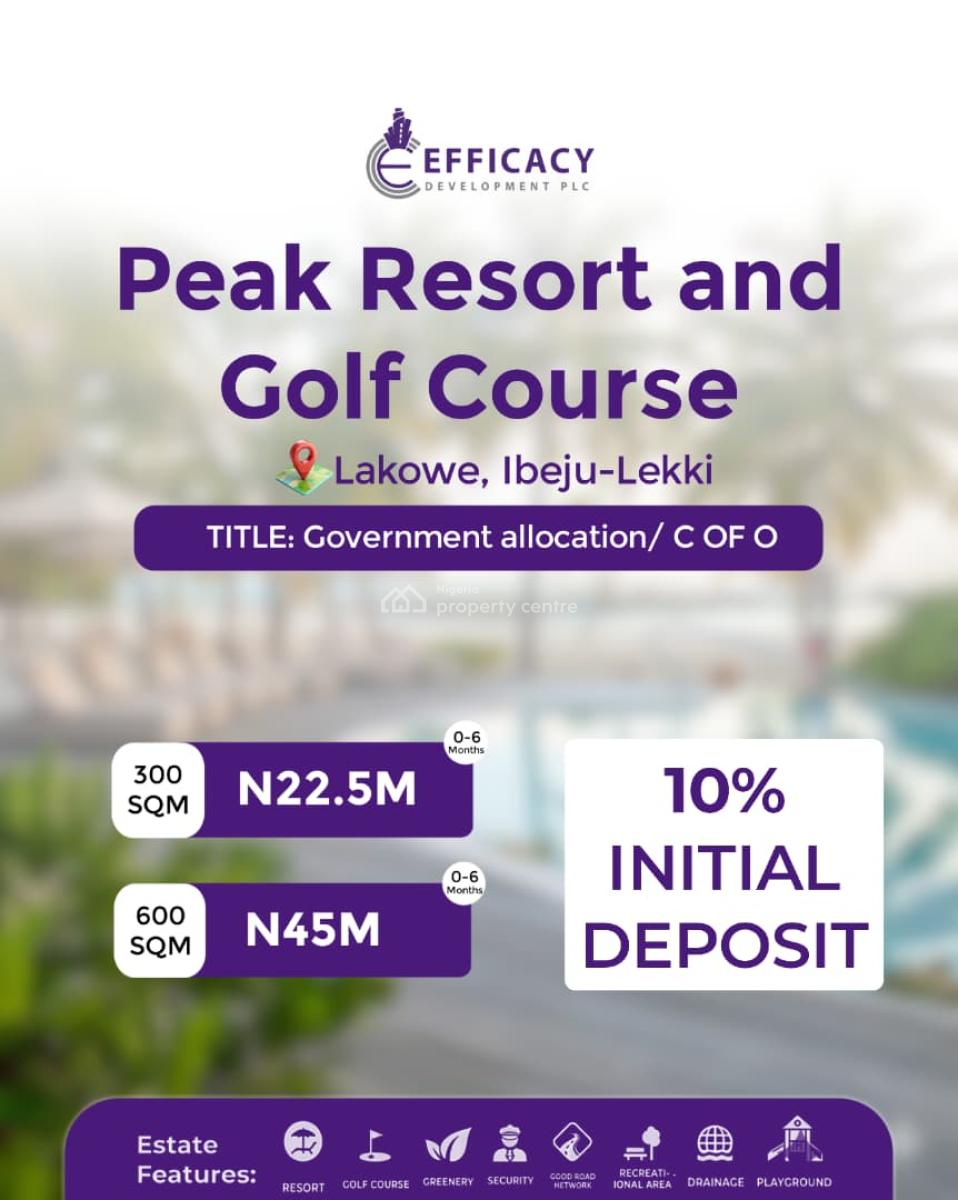 Government Allocation Plot of Land, Lakowe Golf, Lakowe, Ibeju Lekki, Lagos, Mixed-use Land for Sale