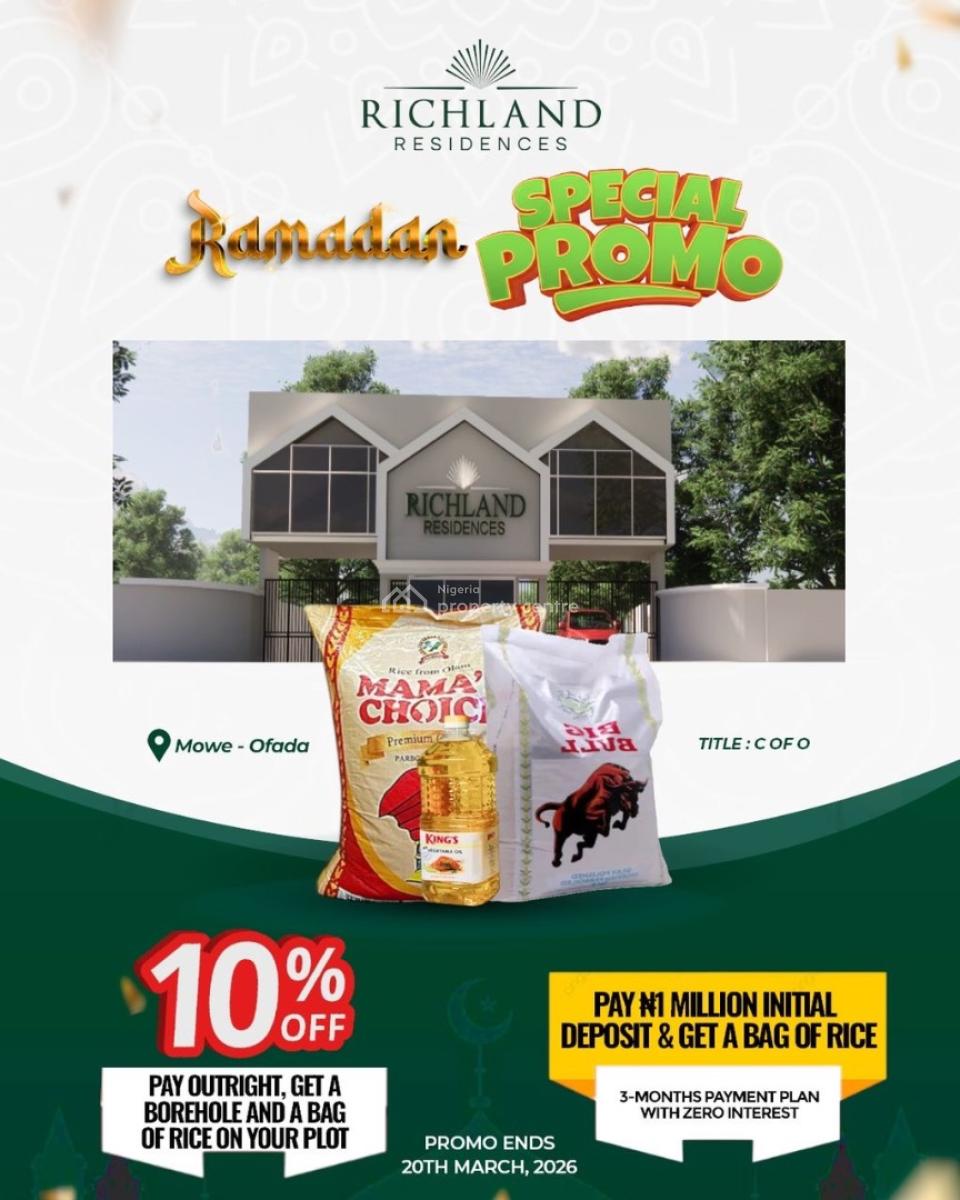 Prime Plots and Acres of Dry Land, Mowe Ofada, Ogun, Residential Land for Sale