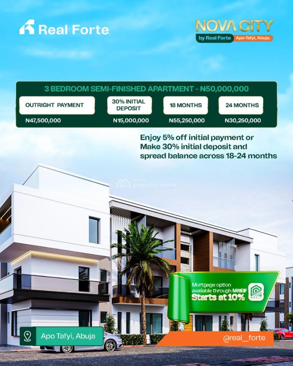 Luxury 4 Bedroom Detached Duplex with Bq, Nova City, Apo Tafyi, Lugbe District, Abuja, Detached Duplex for Sale