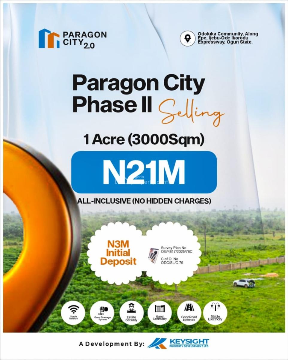 Invest in Plots of Land with C of O, Paragon City Phase Ii, Epe, Ijebu Ode, Ogun, Residential Land for Sale