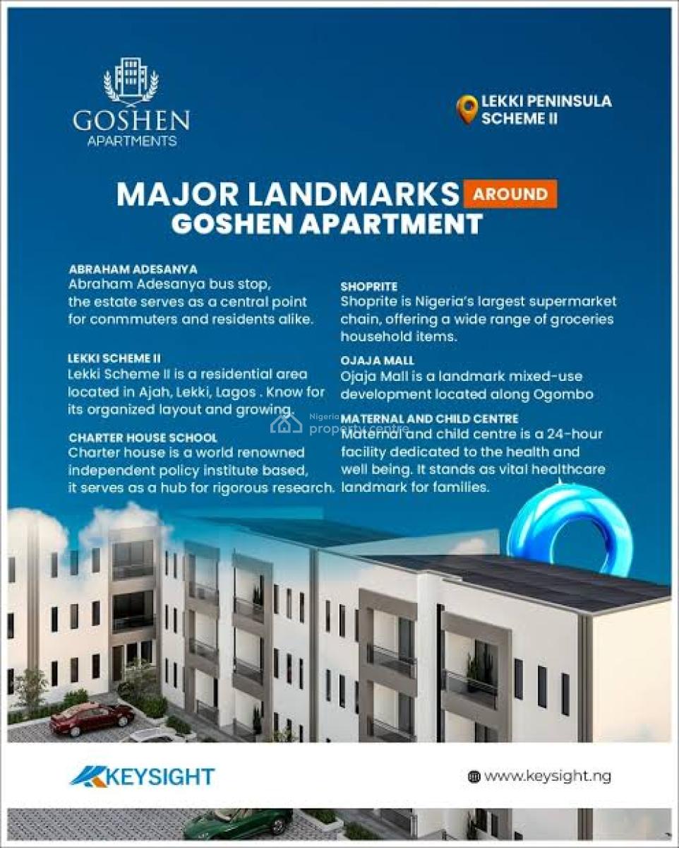 Luxury 2 Bedroom Apartment with C of O, Goshen Apartments, Lekki Peninsula Scheme 2, Lekki Phase 2, Lekki, Lagos, Block of Flats for Sale