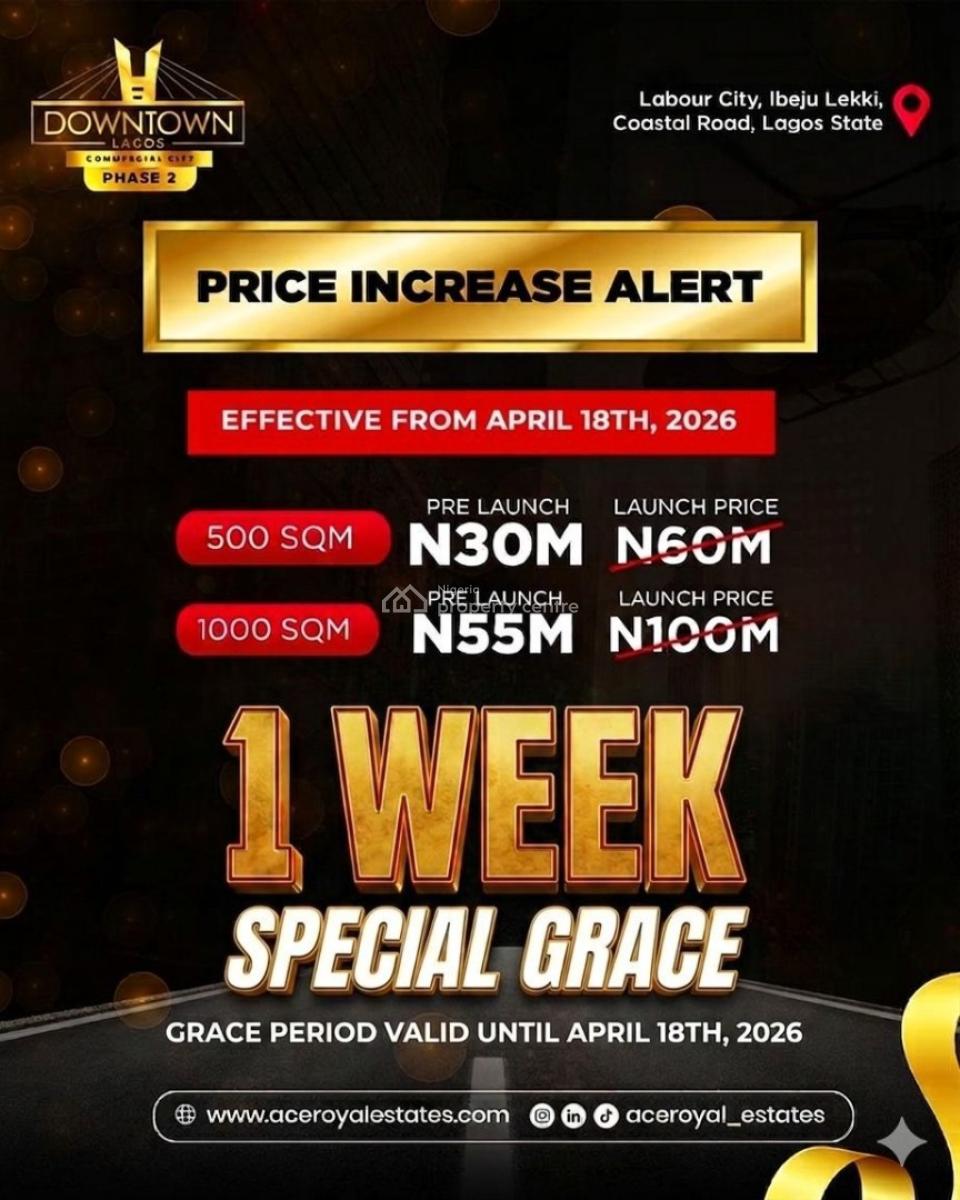 Luxury Land with C of O with Instant Allocation, Downtown Lagos Commercial City Phase 2, Off Calabar-lagos Coastal High, Ibeju Lekki, Lagos, Residential Land for Sale