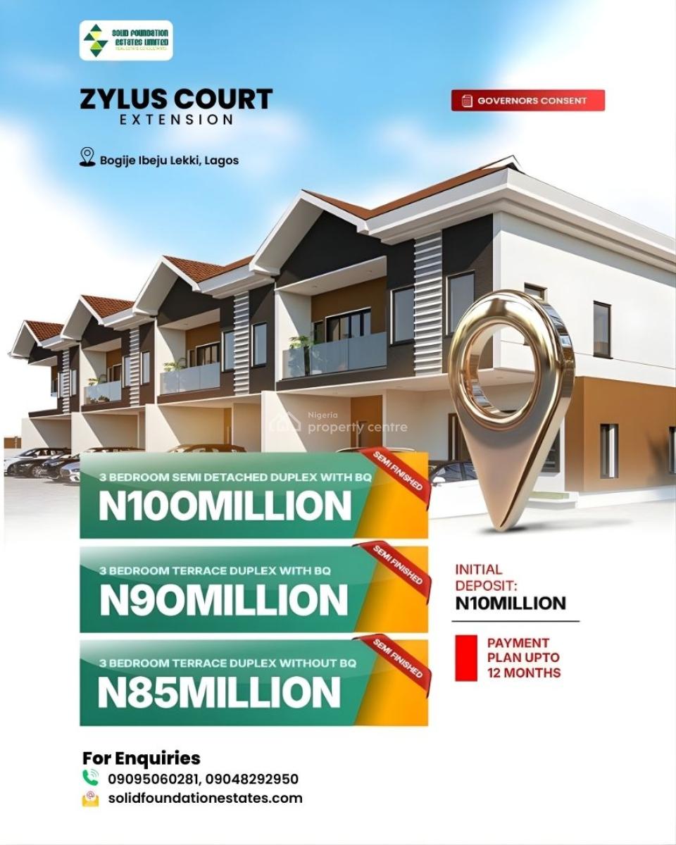 3-bedrooms Terrace, 3-bedroom Semi-detached,3-bedrooms Terrace Duplex, Richland Garden, Lekki Phase 1, Lekki, Lagos, House for Sale