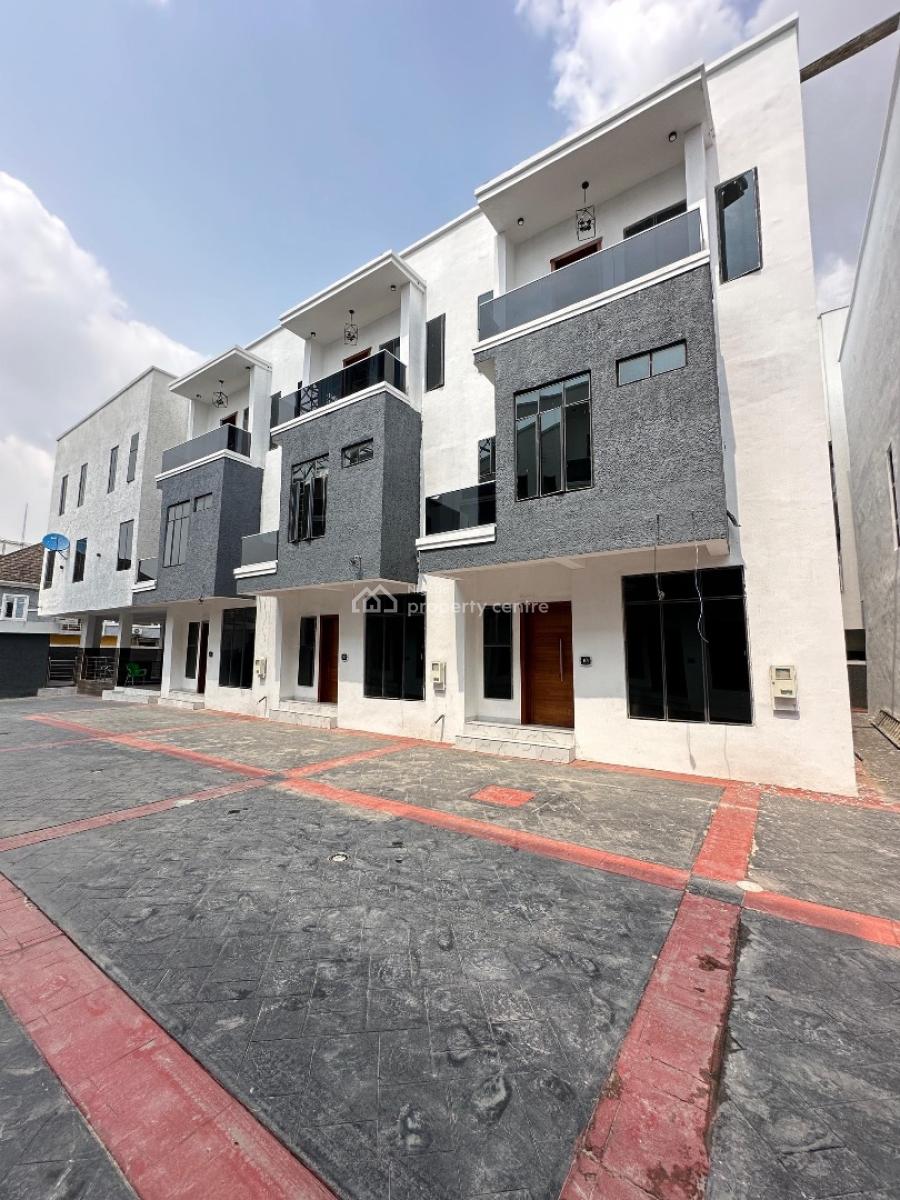 4 Bedroom Terrace Duplex with Bq, Gym and Swimming Pool, Chevron, Lekki Phase 1, Lekki, Lagos, Terraced Duplex for Rent