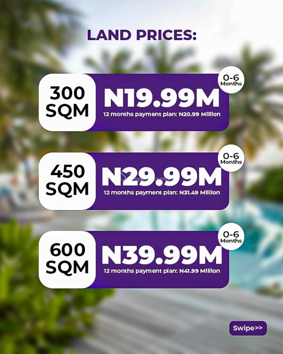 Plots of Land  Measuring 300 Sqm, 450 Sqm & 600 Sqm, Peak Resort, Ibeju Lekki, Lagos, Land for Sale