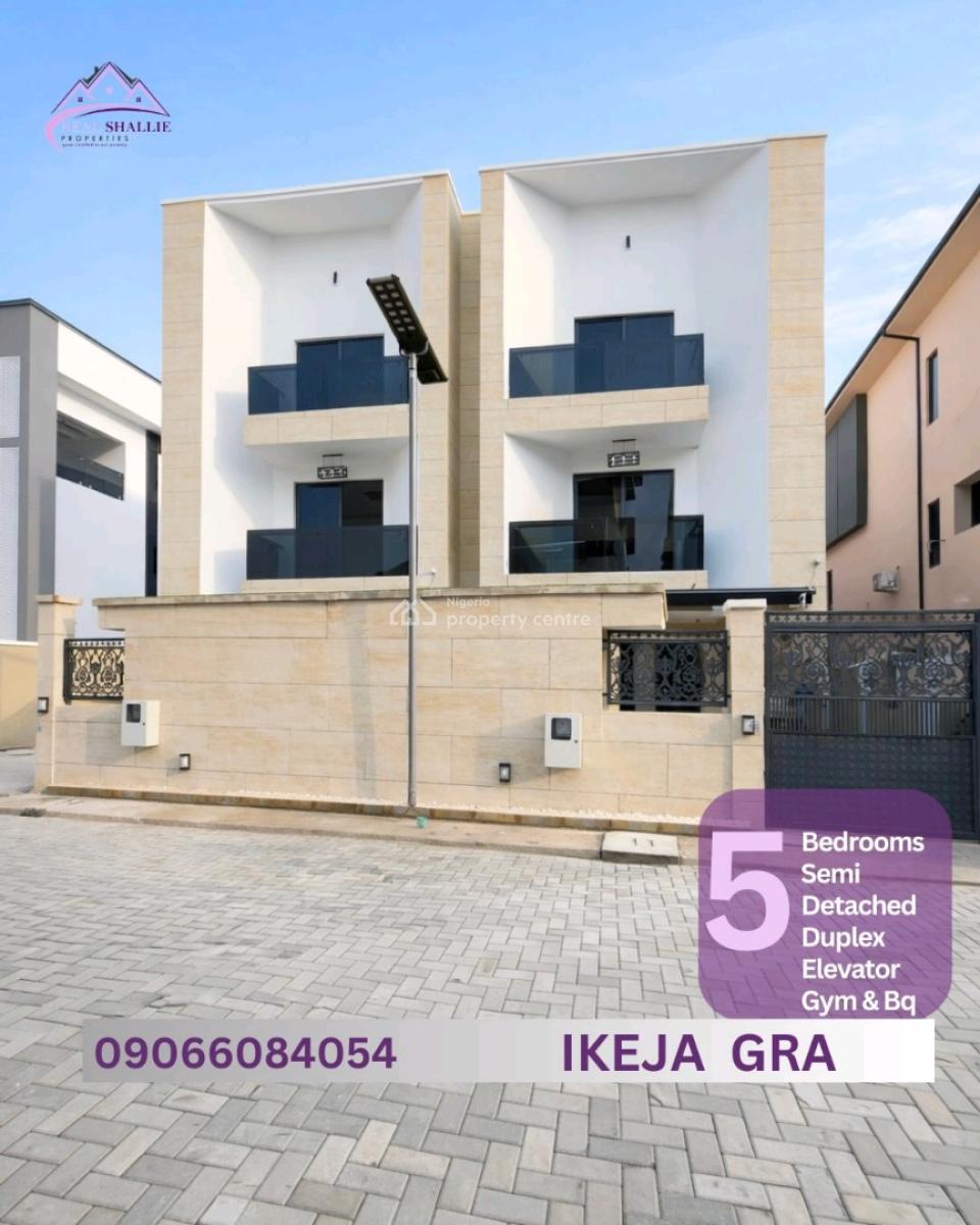 5 Bedrooms Semi Detached Duplex, Gym , Elevator and a Room Bq, Ikeja Gra, Ikeja, Lagos, House for Sale