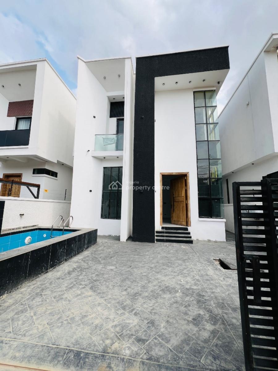 Contemporary 5 Bedroom Detached Duplex with a Swimming Pool and a Bq, Chevron Toll Gate., Igbo Efon, Lekki, Lagos, Detached Duplex for Sale