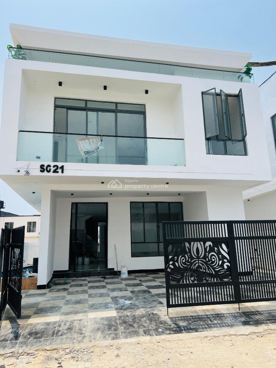 Contemporary 5 Bedroom Detached Duplex with a Swimming Pool + Bq, Chevron Toll Gate, Igbo Efon, Lekki, Lagos, Detached Duplex for Sale