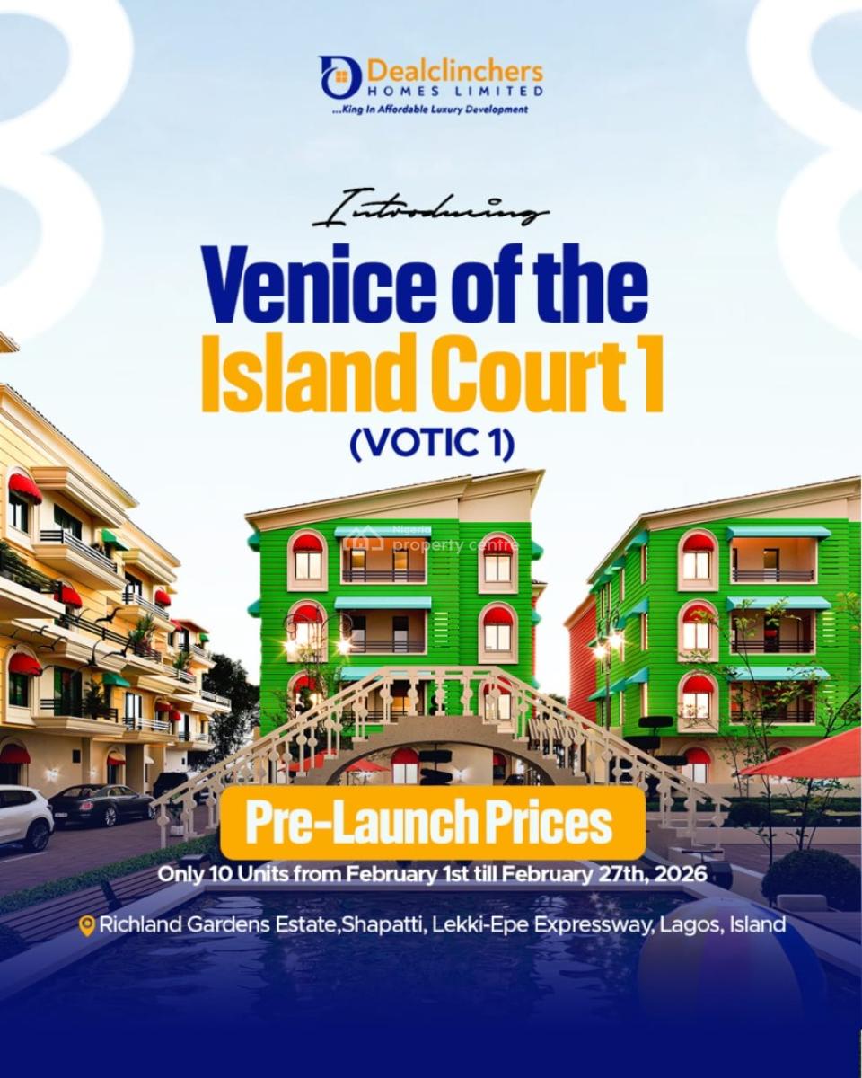 Luxury  4 Bedroom Apartments, Venice of The Island Court 1, Richland Gardens, Ibeju Lekki, Lagos, Detached Duplex for Sale